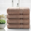 4-piece Beige Kathy Ireland 2-4 Piece Zero Twist Cotton Plush Bath Sheet Set