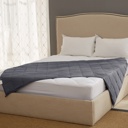 Full / Double Charcoal Grey Kathy Ireland Weighted Blanket with Glass Beads