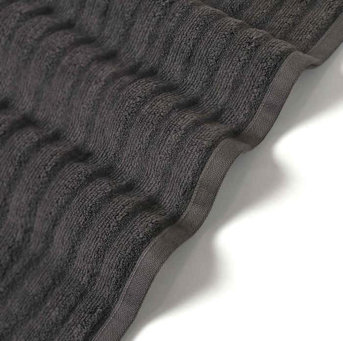 Bibb Home 4 Pack Ribbed Egyptian Cotton Bath Towel Set