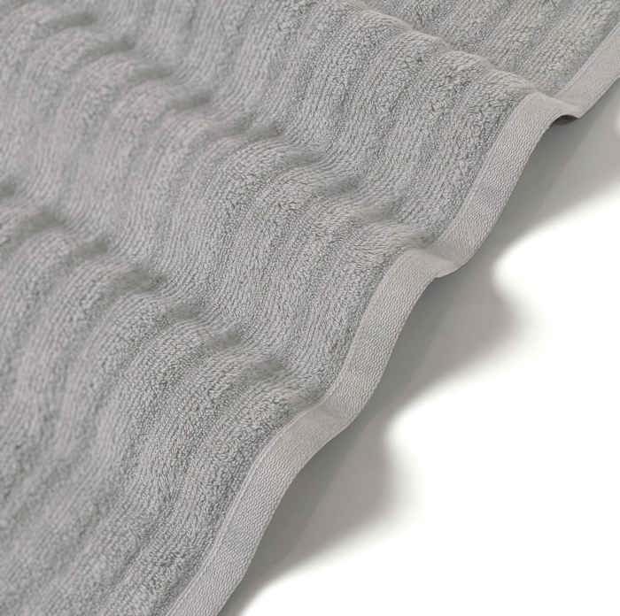 Bibb Home 4 Pack Ribbed Egyptian Cotton Bath Towel Set