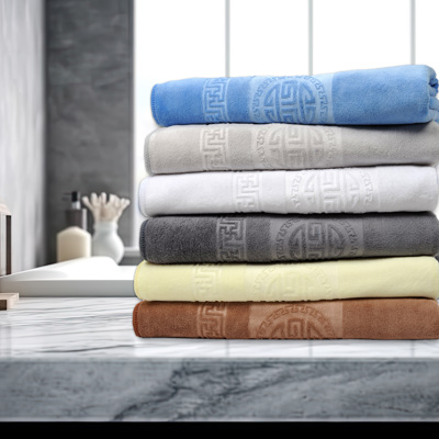 Dan River 4 Piece Embossed Microfiber Bath Towel Set