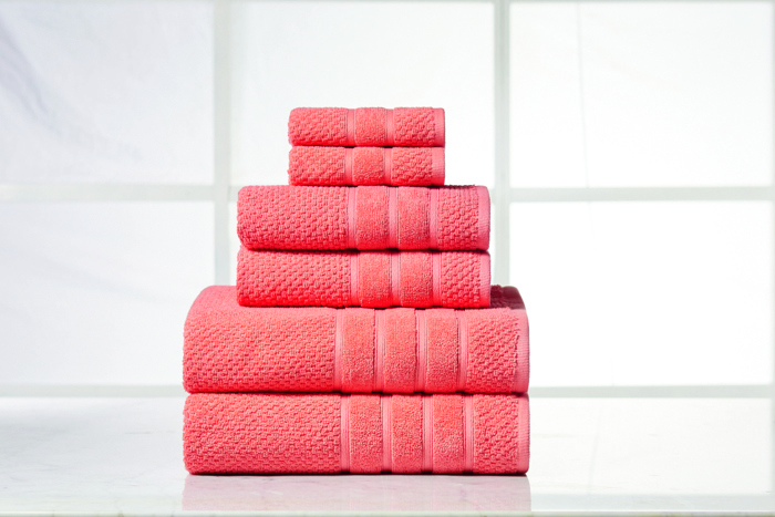 Bibb Home 6 Piece Egyptian Cotton Towel Set