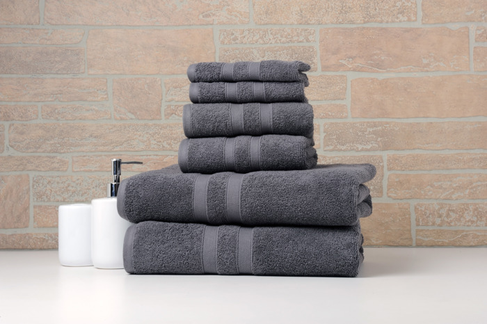 Bibb Home 6 Piece Egyptian Cotton Towel Set