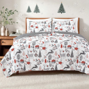  Dan River 3 Piece Christmas Print Pinsonic Quilt Sets