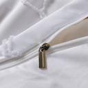 Full/Double White Bibb Home 2000 Count Tufted Duvet Cover (3-Piece)