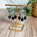  A Wild Time Luxe Fall Hexagon Animal Print & Glitter Leather Earrings