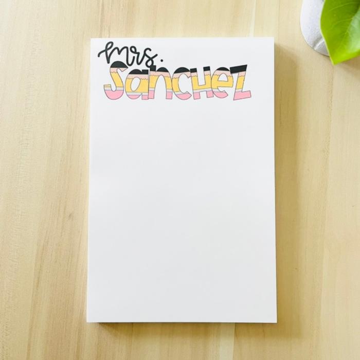 Pencil Personalized Notepad 