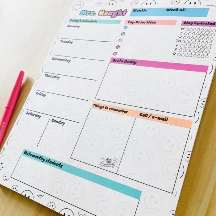 Smile Teacher Planner