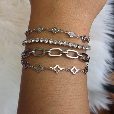 Waterproof Bracelet Stack Silver 