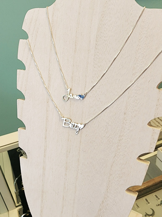 Name Necklace With Heart Custom Personalized