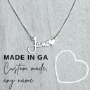  Name Necklace With Heart Custom Personalized