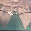 Silver Plated 16" Name Necklace in Gold or Silver Personalized