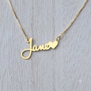  Name Necklace With Heart Custom Personalized