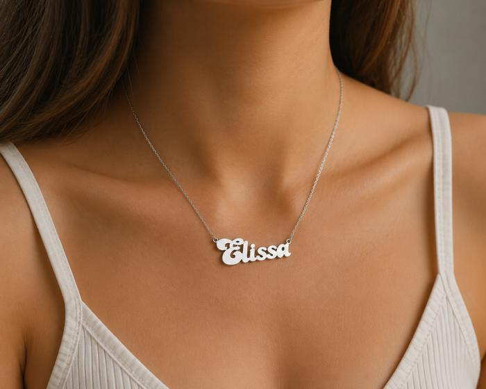 Custom Name Necklace Retro Style Personalized