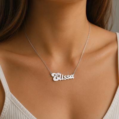 Custom Name Necklace Retro Style Personalized