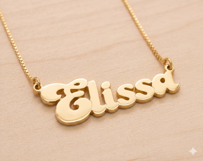 Custom Name Necklace Retro Style Personalized