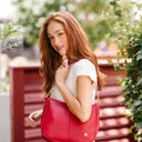 Cherry Marissa Saddle Crossbody