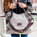 Grey Kinsley Canvas Bag