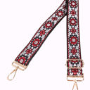 Black, Red, White Mila Floral Adjustable Bag Strap
