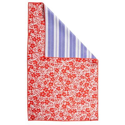 Reversible Waffle Knit Dish Towel "Coastal Charm"