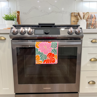 Reversible Waffle Knit Dish Towel "Freshly Cut"