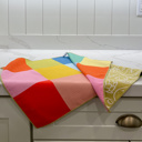  Reversible Waffle Knit Dish Towel "Harvest Hues"