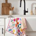  Reversible Waffle Knit Dish Towel "Wildflower"