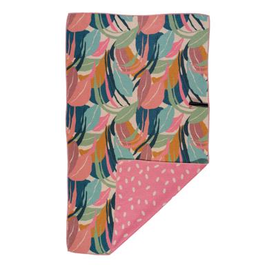 Waffle Knit Dish Towel "Tropics"