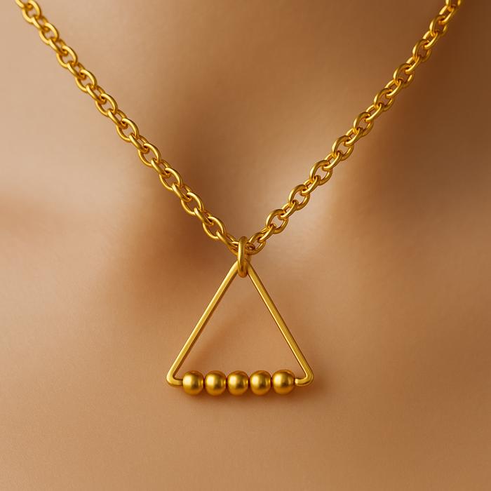 Gold plated Triangle Anxiety Necklace 