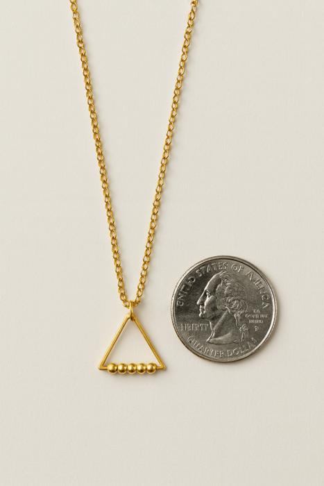 Gold plated Triangle Anxiety Necklace 