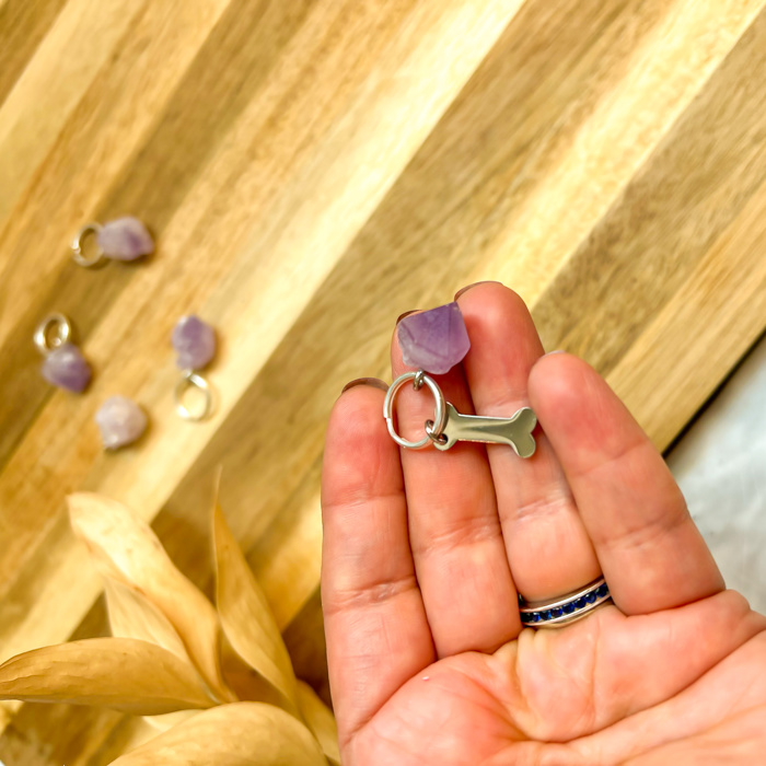 Charm! Amethyst Charm for Dogs or Dog Moms! Gift ideas - Crystal healing