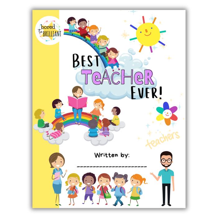 Best Teacher Ever! | Personalized Writing & Drawing Book for Kids