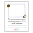  Best Teacher Ever! | Personalized Writing & Drawing Book for Kids
