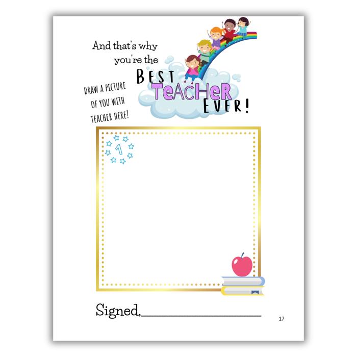 Best Teacher Ever! | Personalized Writing & Drawing Book for Kids