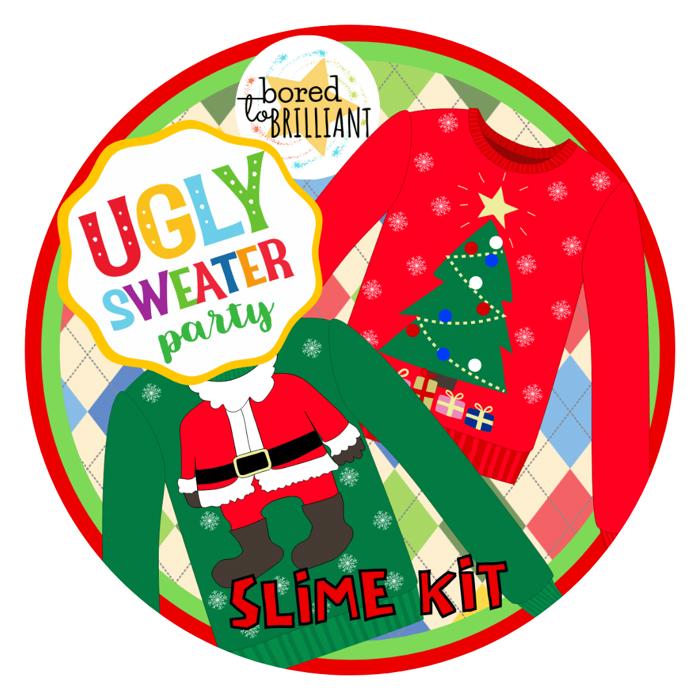 Ugly Sweater Christmas Party Slime Kit