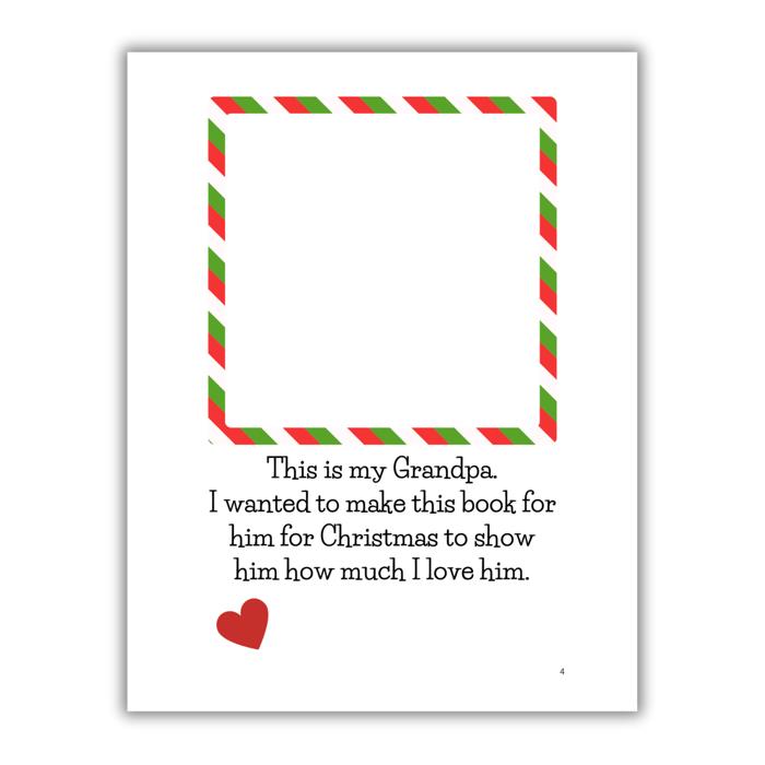 Merry Christmas Grandpa! | Personalized Writing & Drawing Book for Kids | Gift for Grandpa