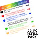 Colors of Salvation Kids Witness Scripture Cards - Refill Pack Christian Flashcards to Help Kids Learn About the Bible & Faith