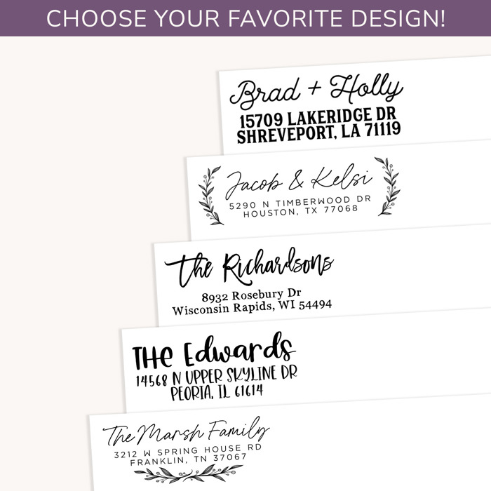 Personalized Self-Inking Address Stamps