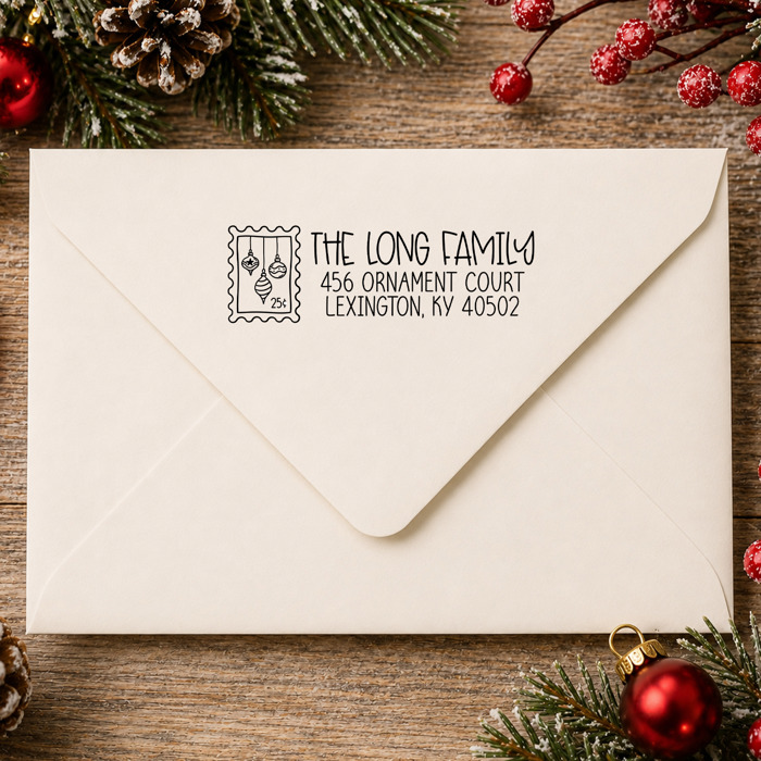 Personalized Self-Inking Holiday Address Stamps | Christmas Return Address Stamp | Custom Family Address Stamp | Holiday Card Stamp | Christmas Gift