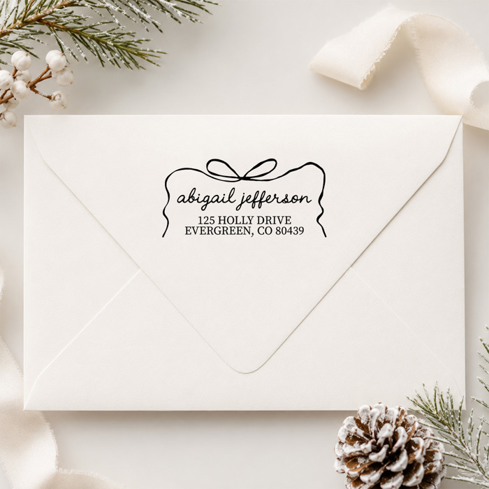 Personalized Self-Inking Holiday Address Stamps | Christmas Return Address Stamp | Custom Family Address Stamp | Holiday Card Stamp | Christmas Gift