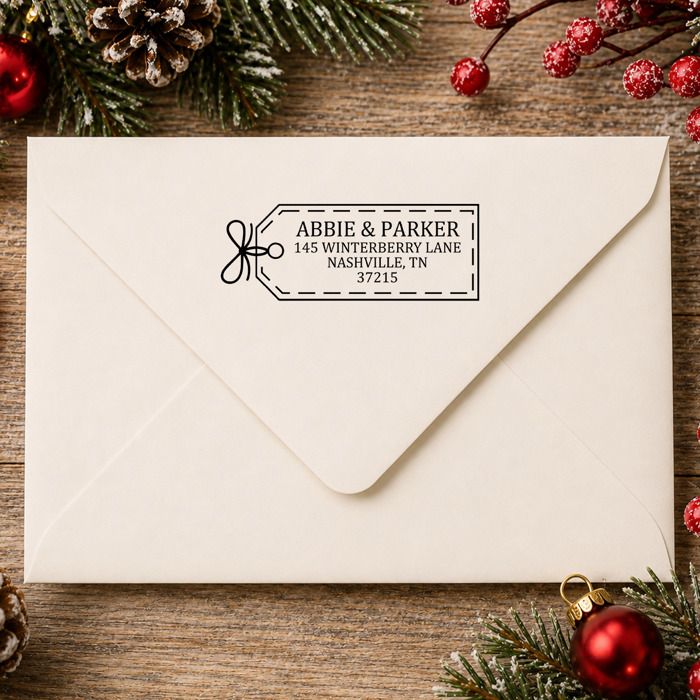 Personalized Self-Inking Holiday Address Stamps | Christmas Return Address Stamp | Custom Family Address Stamp | Holiday Card Stamp | Christmas Gift