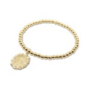  4mm Gold Ball Charm Bracelet