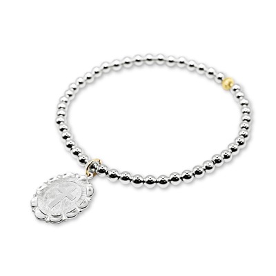 4mm Sterling Silver Charm Bracelet 