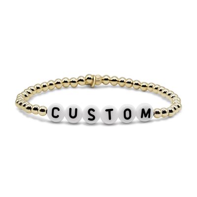 Custom 4mm 14k Gold Filled Beaded Bracelet