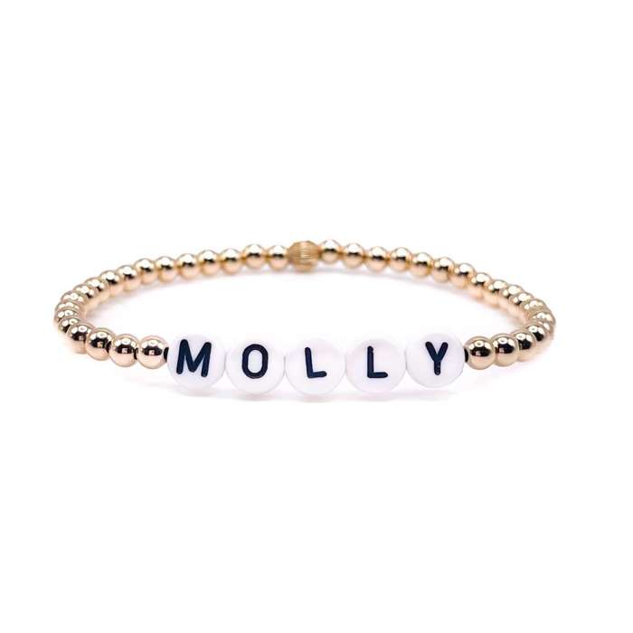 Custom 4mm 14k Gold Filled Beaded Bracelet