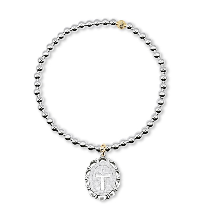 4mm Sterling Silver Charm Bracelet 