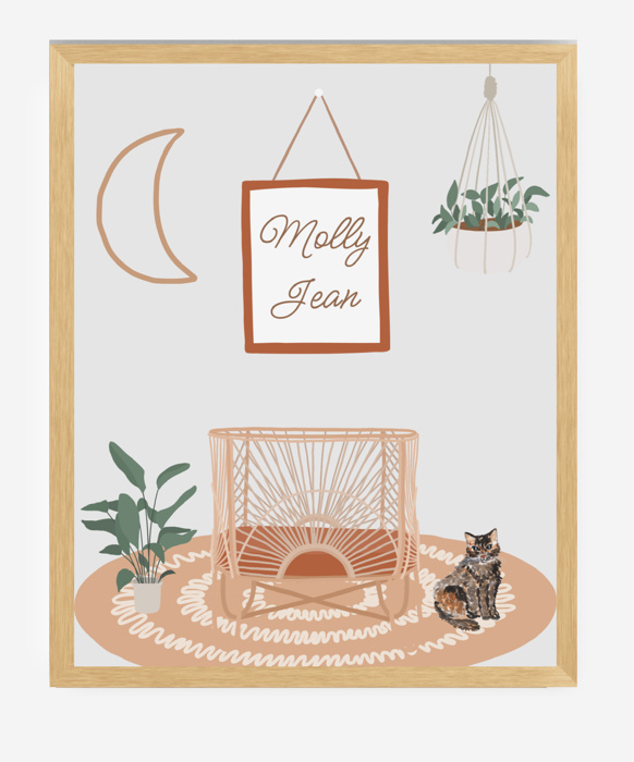 Personalized Boho Nursery Print