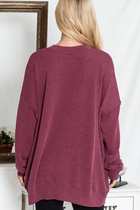 WAVE RIB OVERSIZED SWEATSHIRT