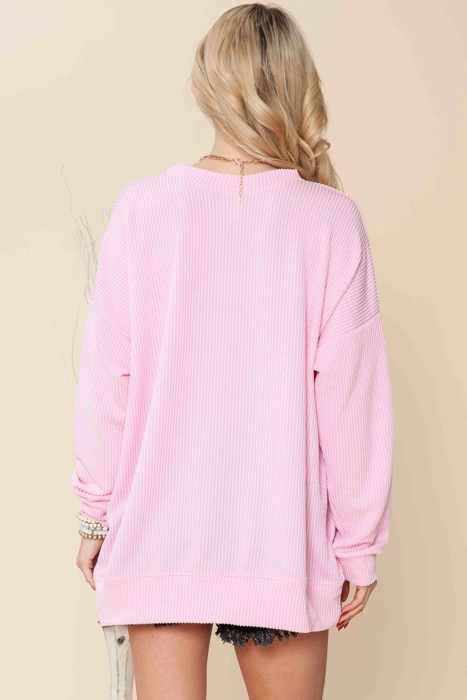 WAVE RIB OVERSIZED SWEATSHIRT