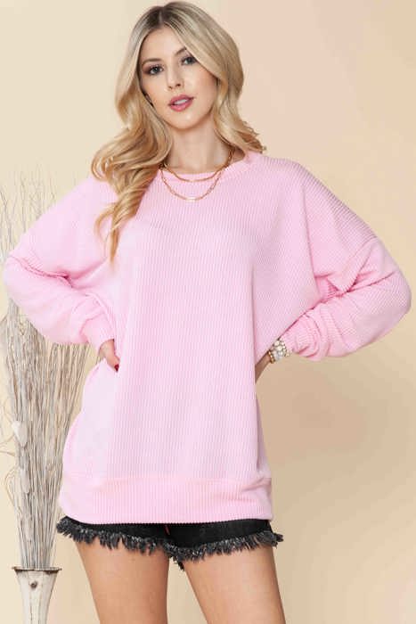 WAVE RIB OVERSIZED SWEATSHIRT